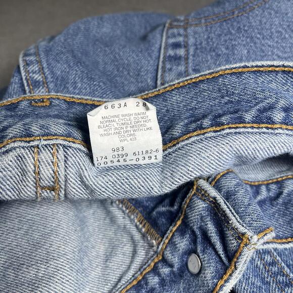 Vintage 90s Deadstock Orange Tag Levi's Men’s 44 x 30 loose Blue Denim Jeans - Picture 5 of 8